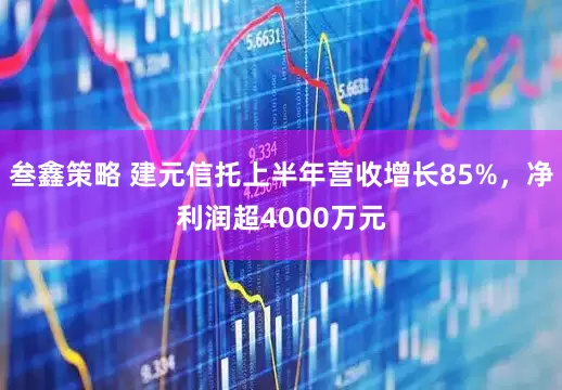 叁鑫策略 建元信托上半年营收增长85%，净利润超4000万元